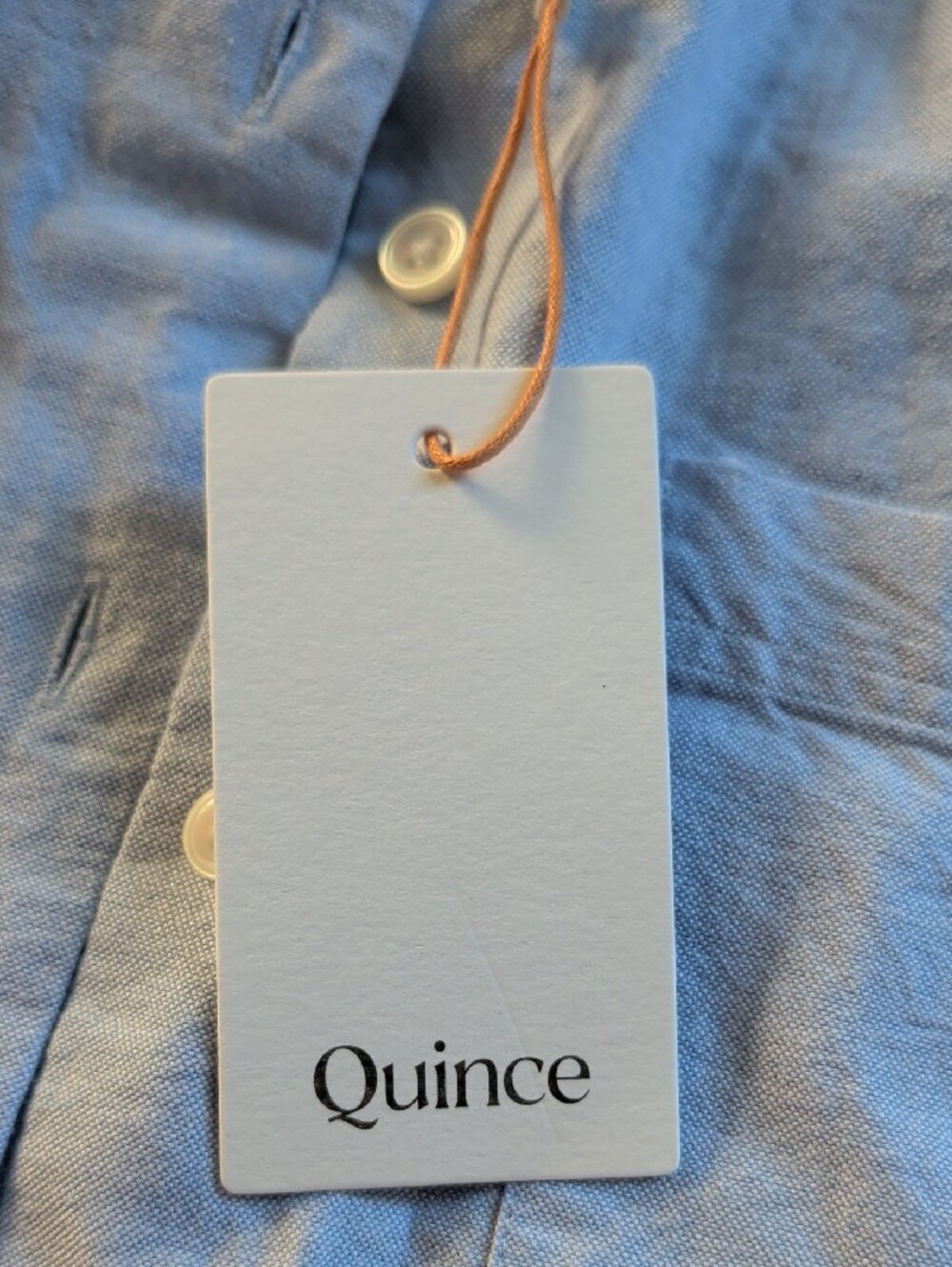 Quince Light Blue Women's Button-Down Shirt - Picture 5 of 6